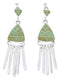Southwestern Turquoise Sterling Silver Post Dangle Earrings AW68494